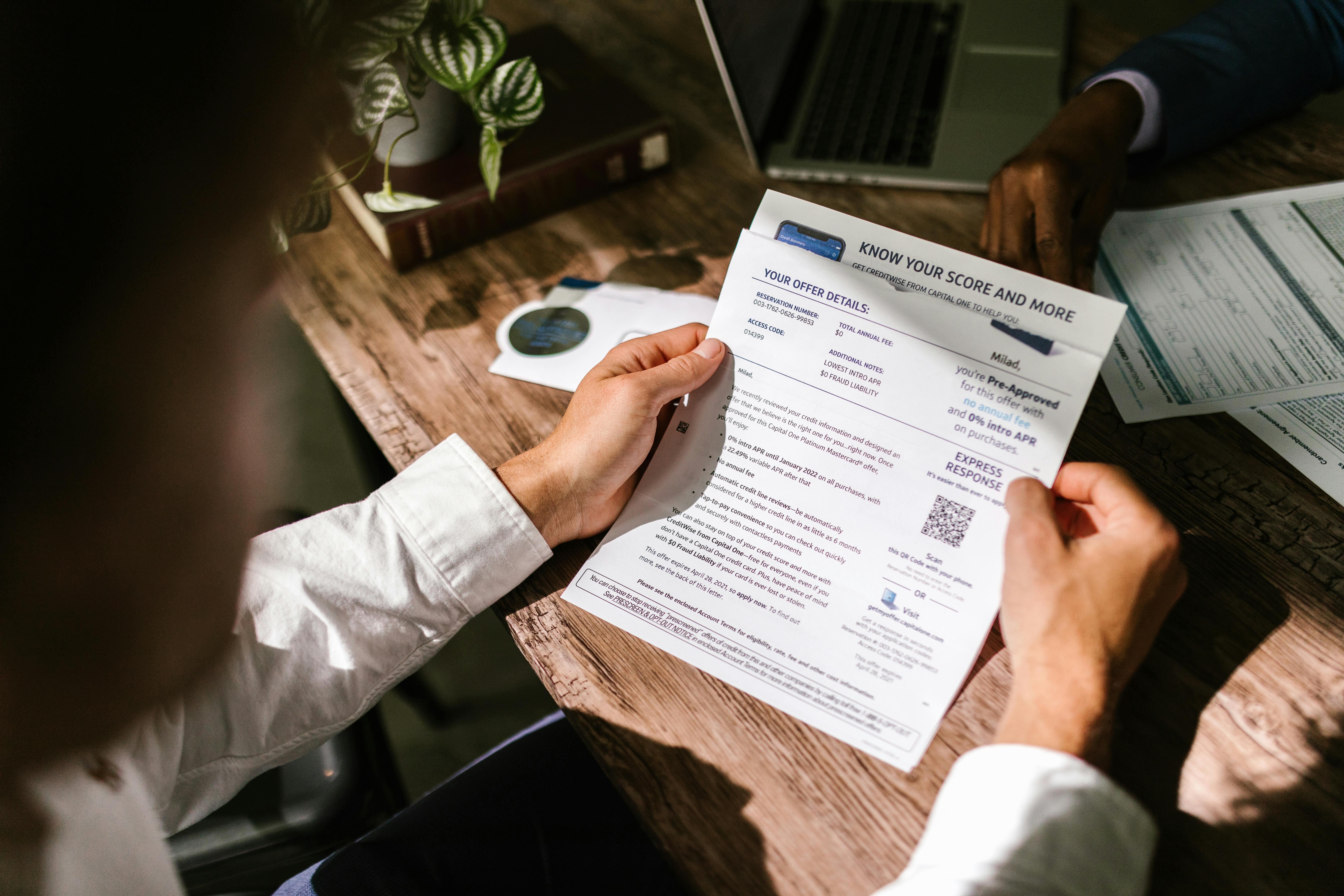 Accountants reviewing reports